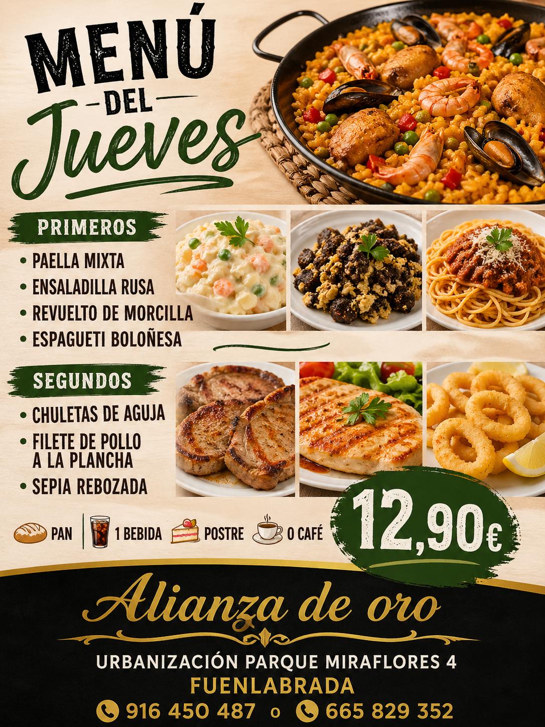 Menú del Jueves